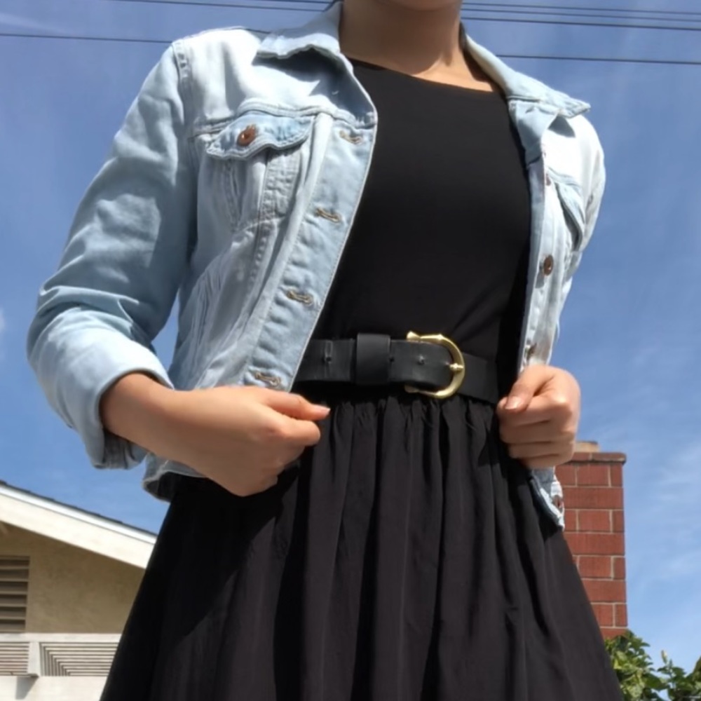 Light Wash Denim Cropped Jacket